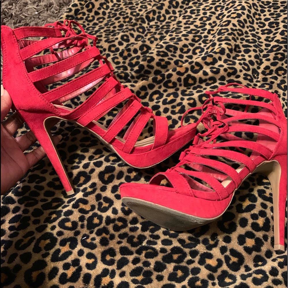 String up red heel sandals!